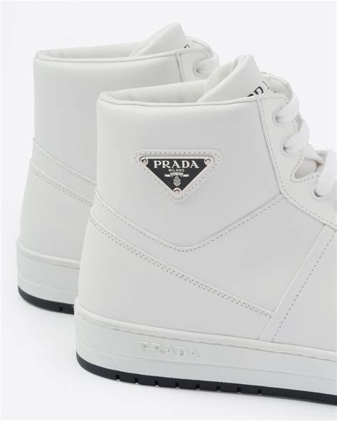 prada tennis shoes white|high top prada sneakers.